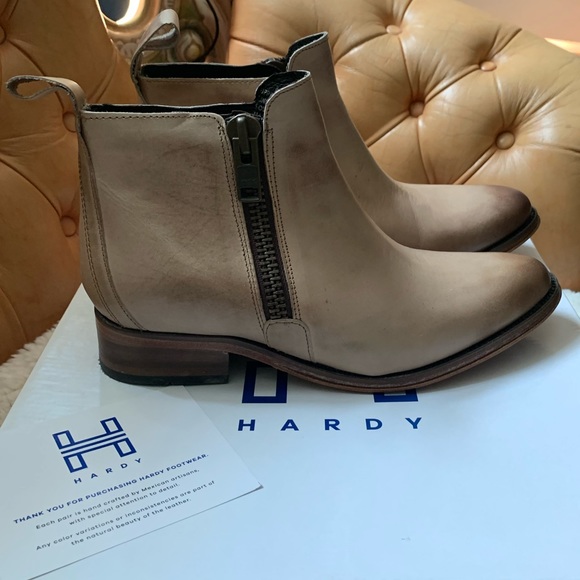 Hardy Brand Tan Leather Ankle Bootie Mexico US8 - Picture 5 of 16